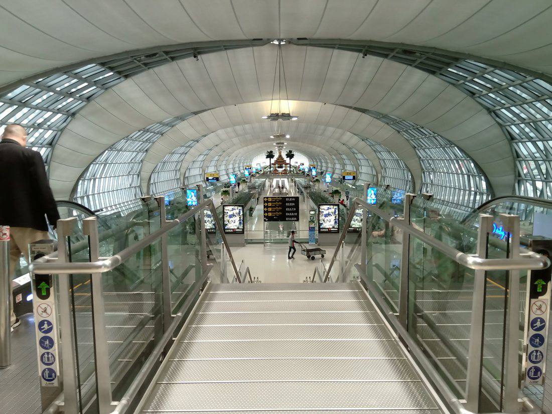 Walkway inside the Suvarnabhumi Airport terminal